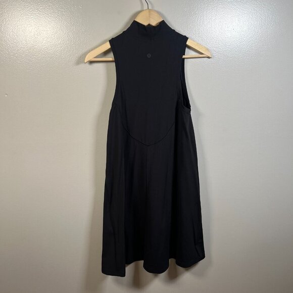 Lululemon Gone for the Week Dress Size 4 Minimal Travel Athleisure Black Comfy - Picture 2 of 9